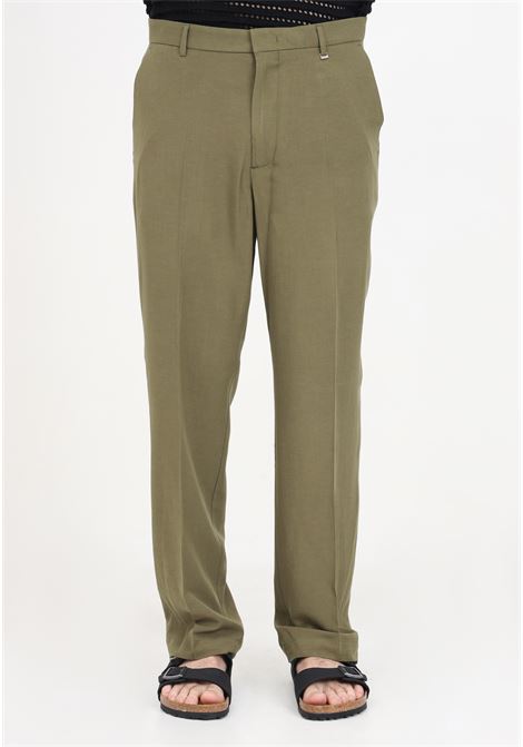 Pantaloni verdi da uomo misto lino IM BRIAN | PA2812VERD